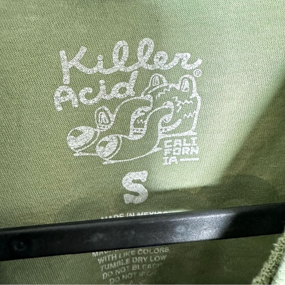 Killer Acid – MUSHROOM FRIENDS CAMP GREEN T-SHIRT - Picture 7 of 8